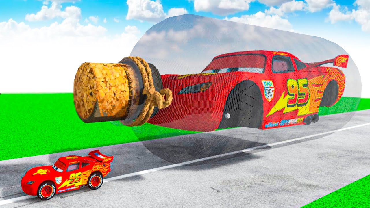 McQueen Giant Transforming to GIANT IN BOTTLE McQueen in Teardown!