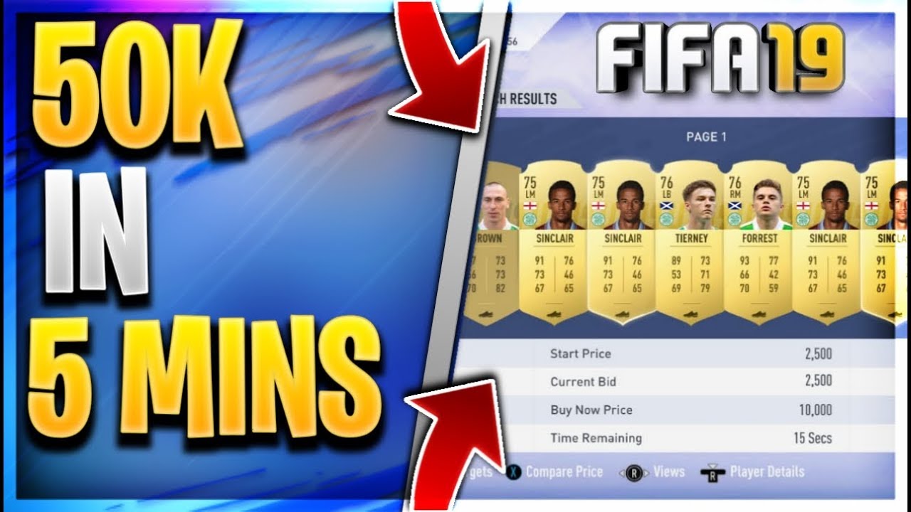 OMDS!!! MAKE *50K IN 5 MINUTES*!!! | FIFA 19 TRADING METHODS