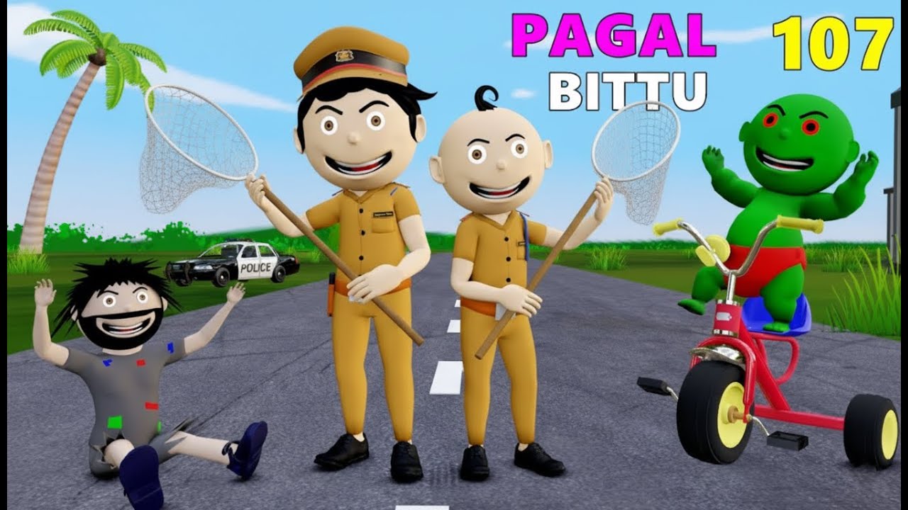 Bittu Sittu Bana Traffice Police #trafficpolice #police #cartoon #funny |  Cs Bisht Vines