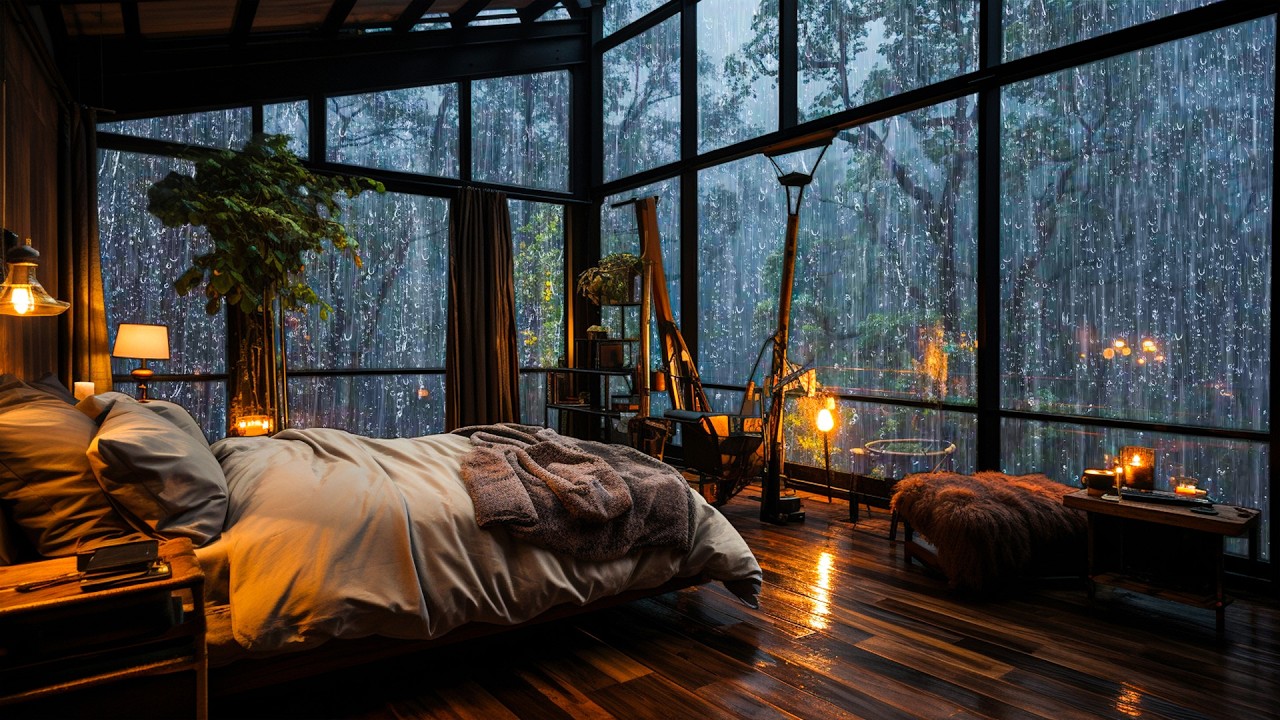 Rain Sounds for Sleeping &ndash; Strong Rain & Thunderstorm for Deep Relaxation, Improve Insomnia