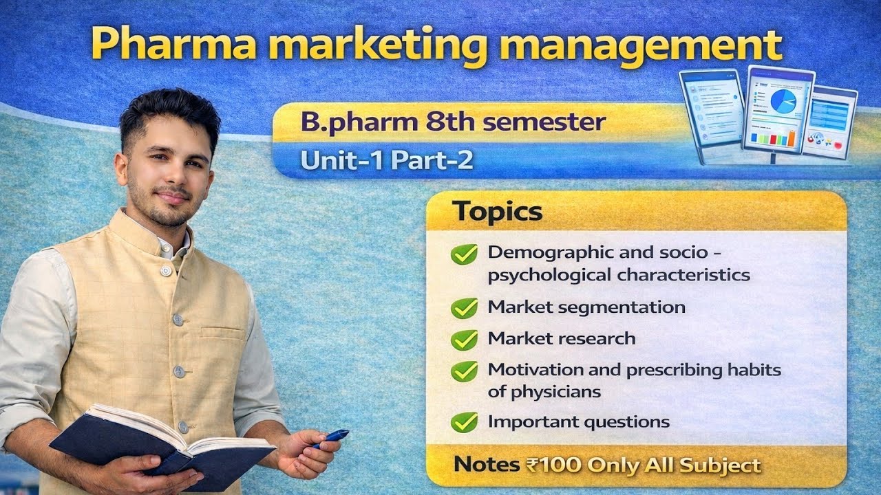Pharma marketing management Unit -1 part-2 Complete 