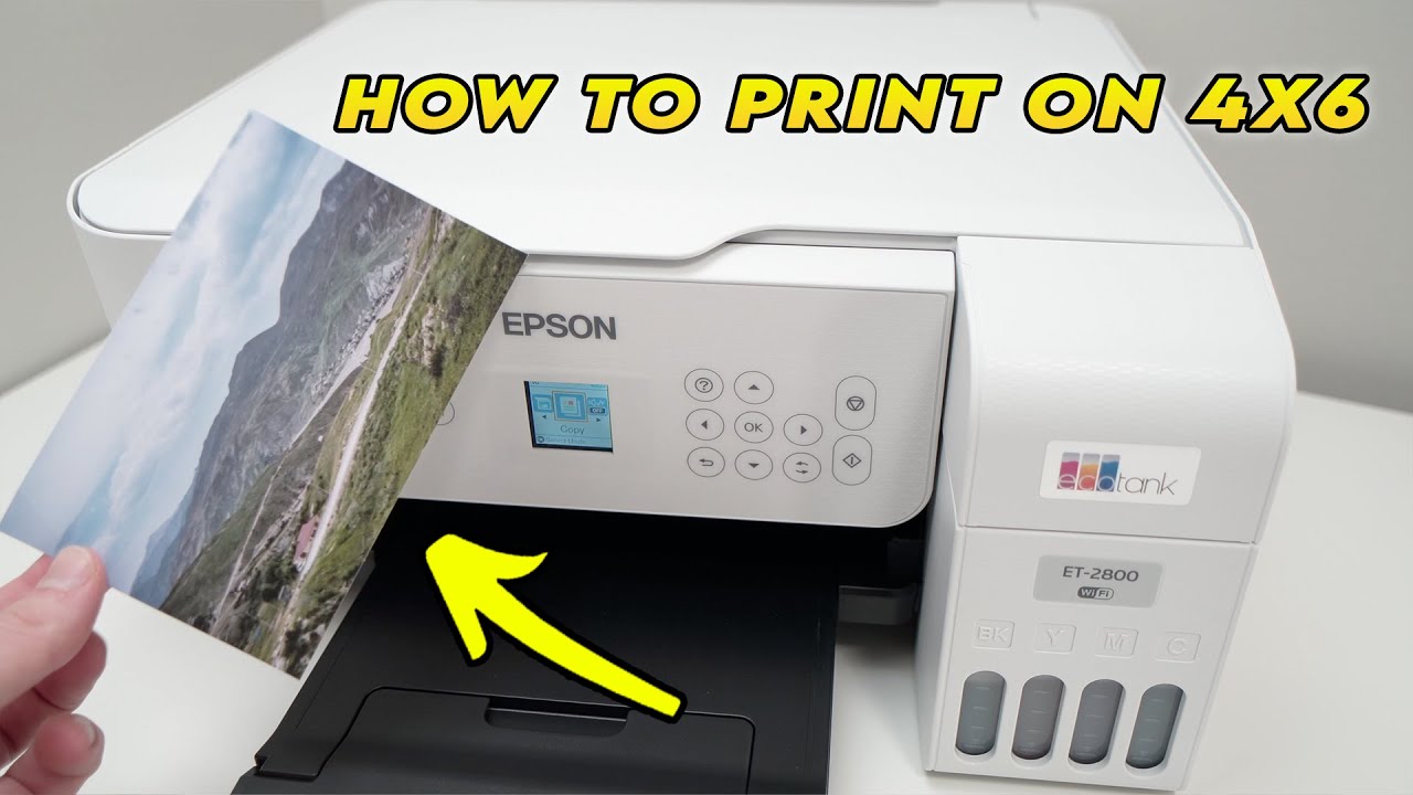 Как напечатать изображение размером 4x6 на принтере Epson EcoTank