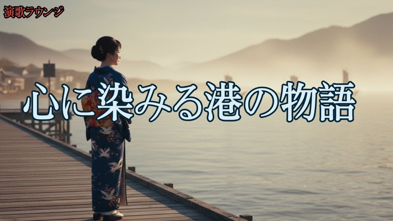 【演歌メドレー】港をテーマにした名曲10曲 | 北の港・漁師の妻・海の歌 | シニア世代の心に響く | 演歌ラウンジ  vol.106