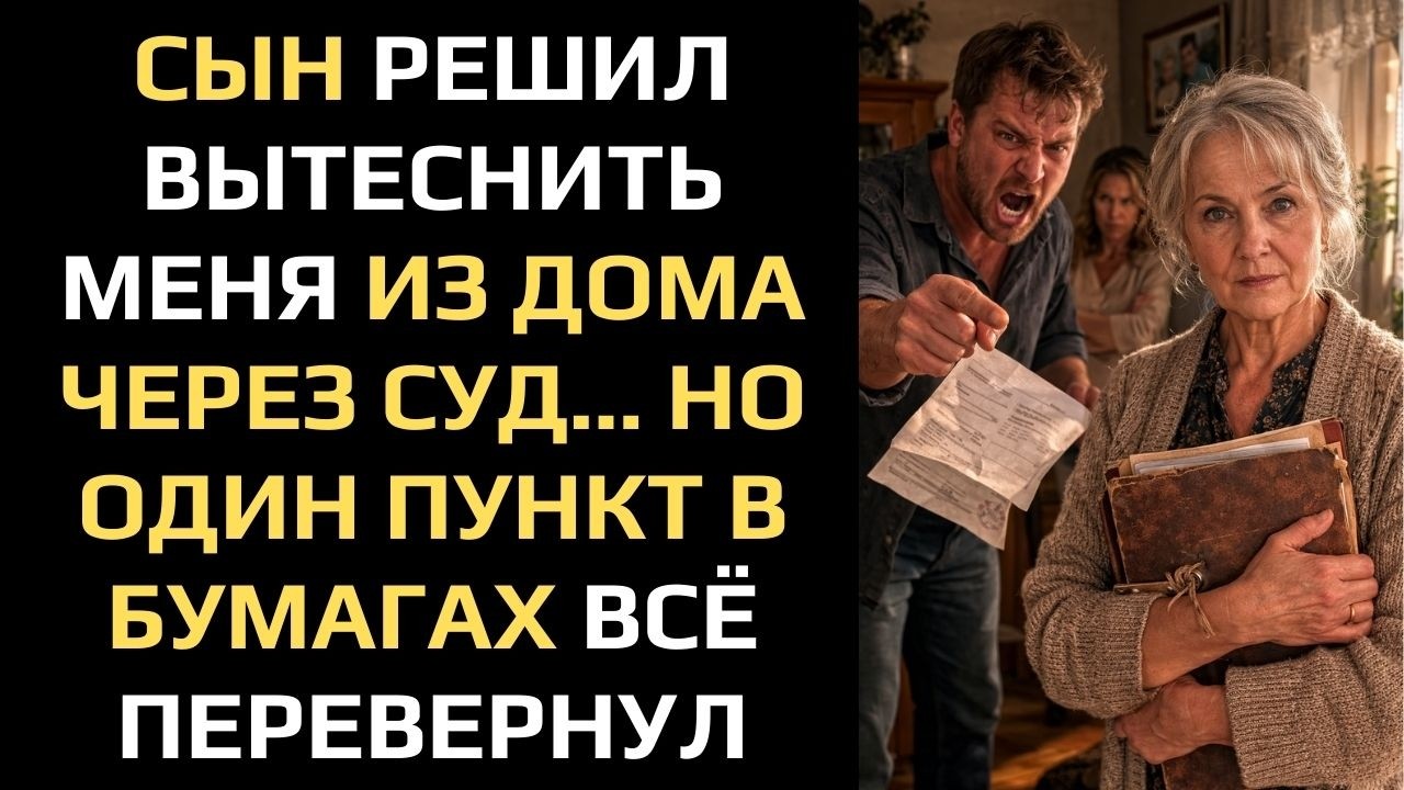 СЫН РЕШИЛ ВЫТЕСНИТЬ МЕНЯ ИЗ ДОМА ЧЕРЕЗ СУД… НО ОДИН ПУНКТ В БУМАГАХ ВСЁ ПЕРЕВЕРНУЛ