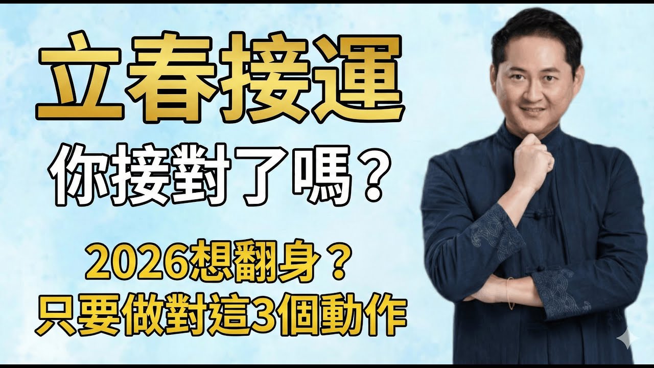 【2026立春開運】立春3個動作鎖定全年財運【不花一分錢】I 獨家人宅合一立春開運法