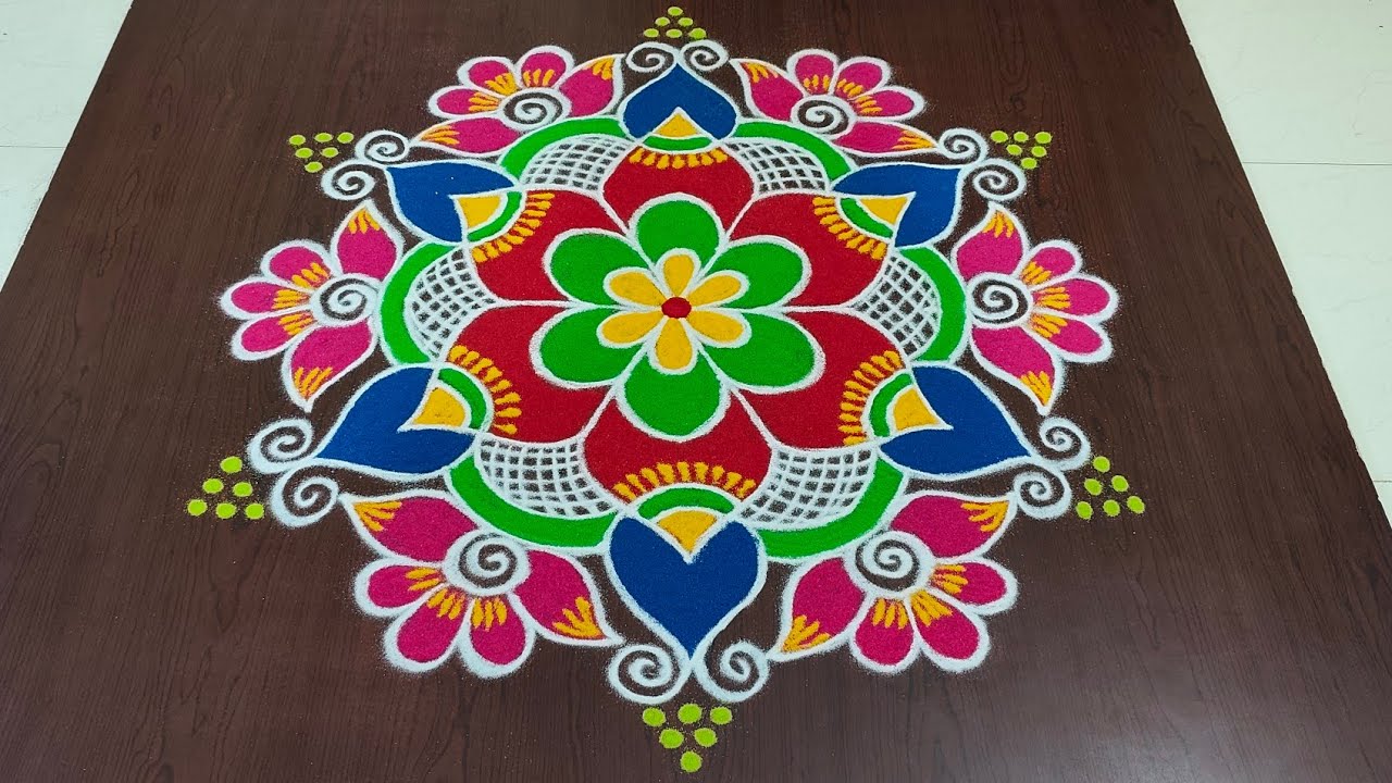 7×4dots beautiful sankranti special rangoli 🌹🌷|easy sankranti rangoli|Pongal kolams#Rang Kaa Rangoli