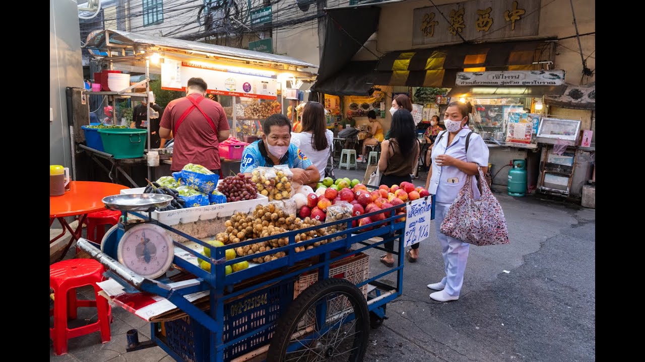 [4K] BTS Saphan Taksin station : Discovering hidden gems at Bangrak Bazaar and Charoen Krung road