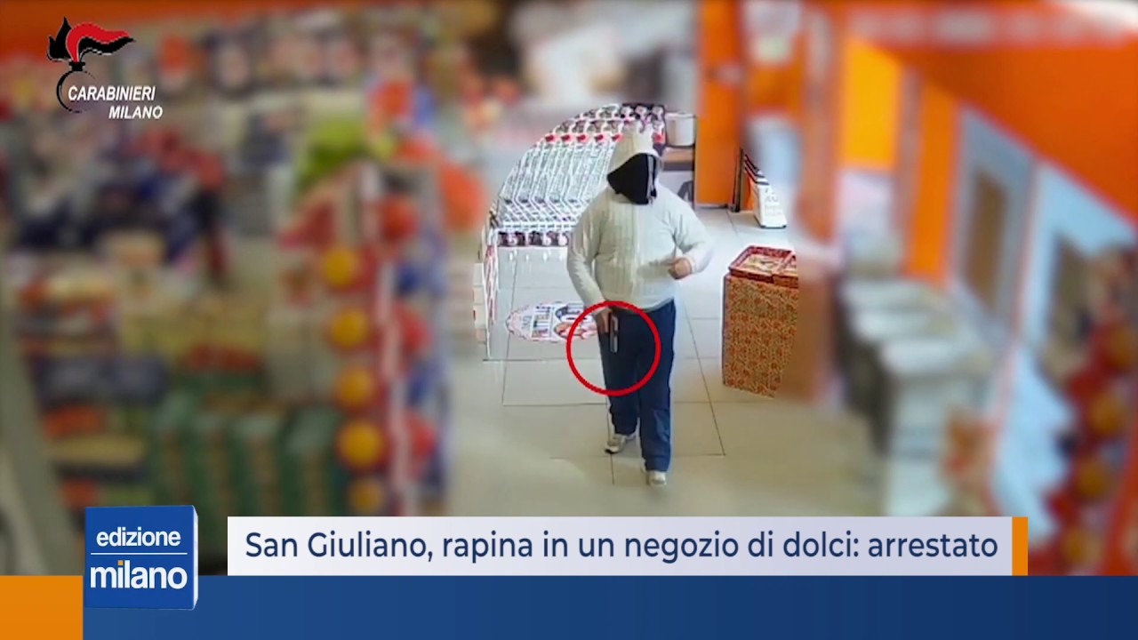San Giuliano Milanese, rapina in un negozio di dolci: arrestato