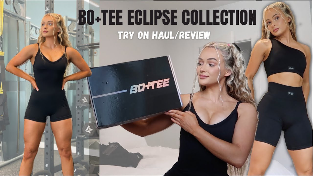 BO+TEE ECLIPSE COLLECTION TRY-ON HAUL & REVIEW| affordable Activewear, scrunch shorts, unitard