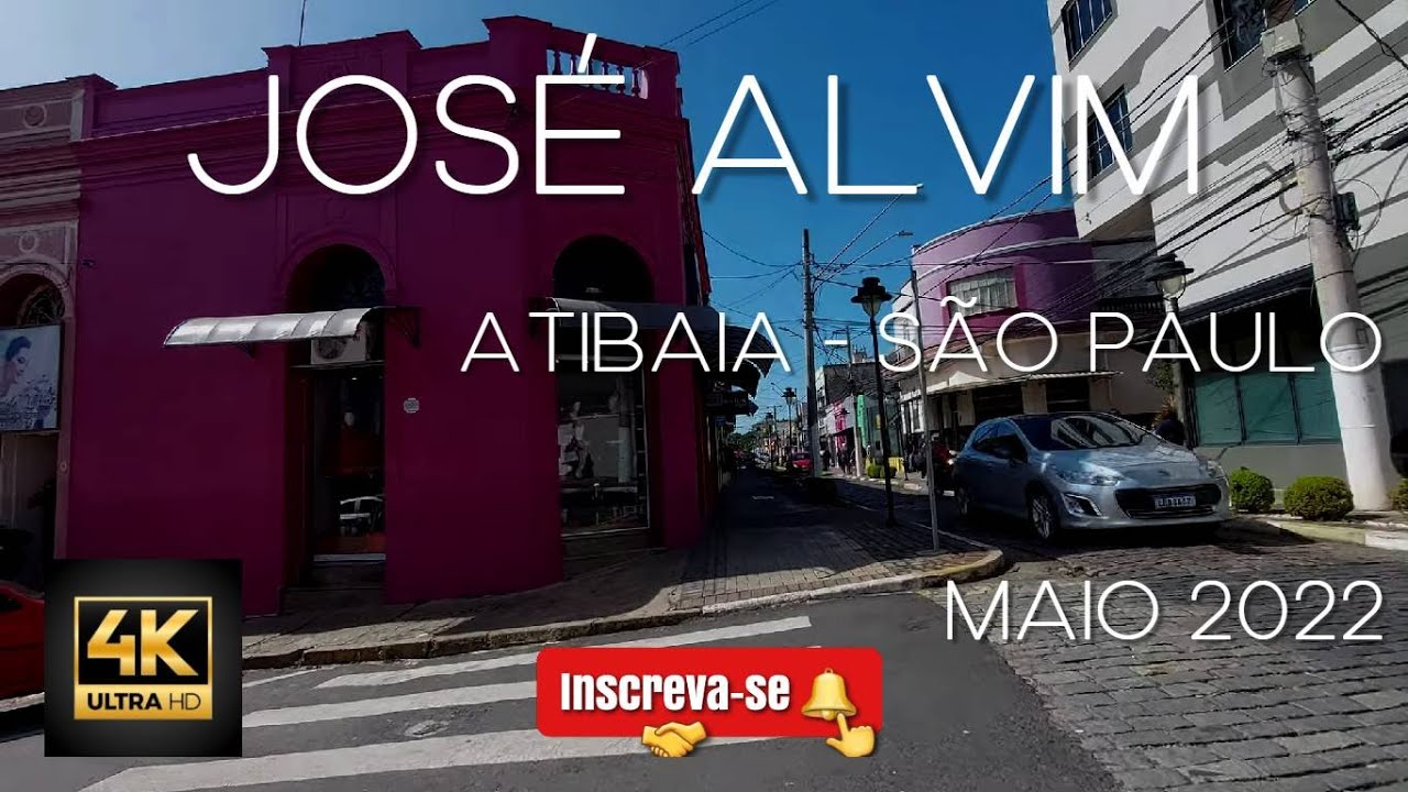 Atibaia - Rua José Alvim 4K - Caminhando na Rua - São Paulo - Brasil