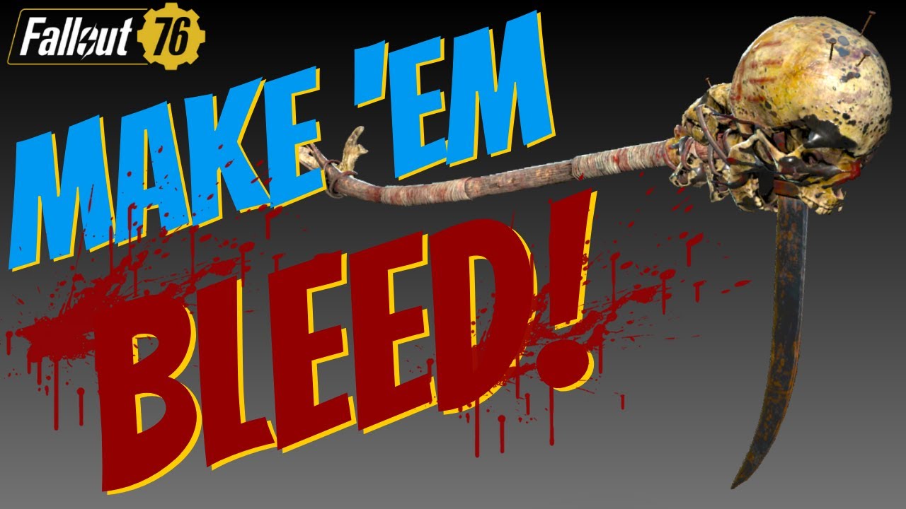 Fallout 76 - The Head Hunter Scythe Is Bloody Strong