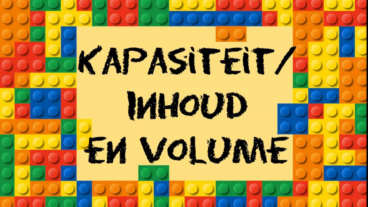 Kapasiteit en Volume