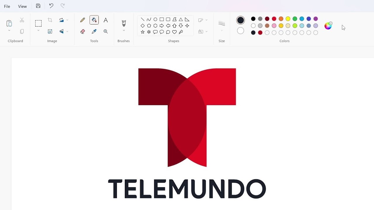 How to draw a Telemundo logo using MS Paint | How to draw on your computer
