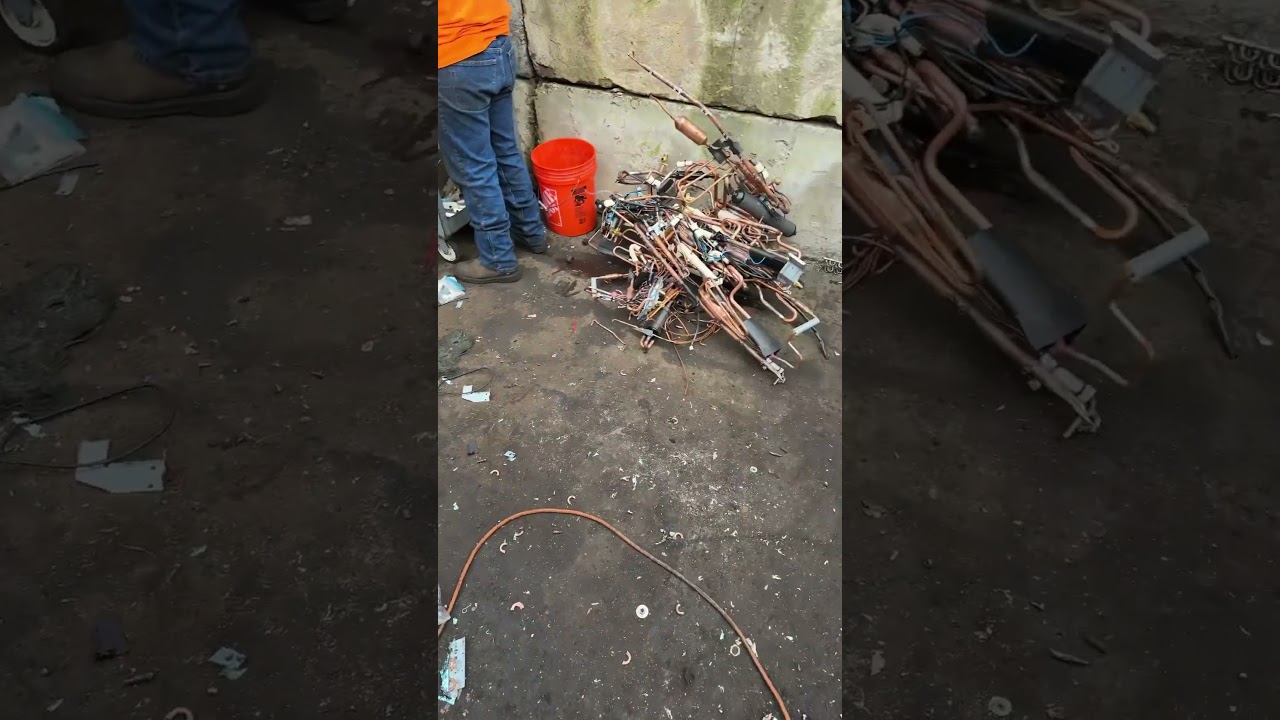 Scrapping air conditioners - Freon free! #scrap #scrapmetal