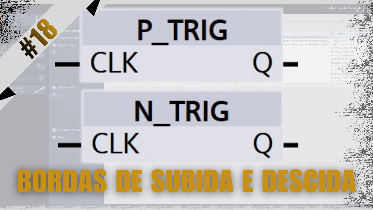 Bordas de Subida e Descida em Ladder – TIA Portal passo a passo