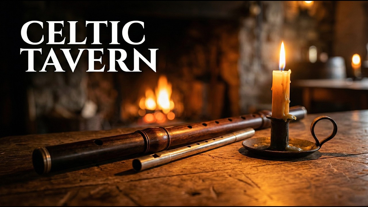 LIVE: Medieval Celtic Tavern Ambience • Soft Flute & Woodwind for Reading