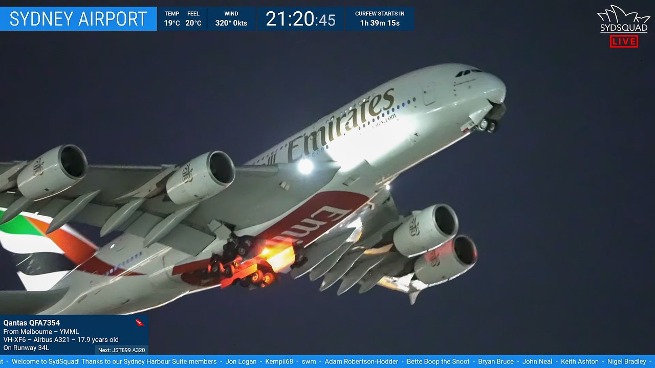 🔴EPIC Plane-Spotting action at the HotDog Stand, Sydney Airport tonight with KURT - 14.04.26🔴