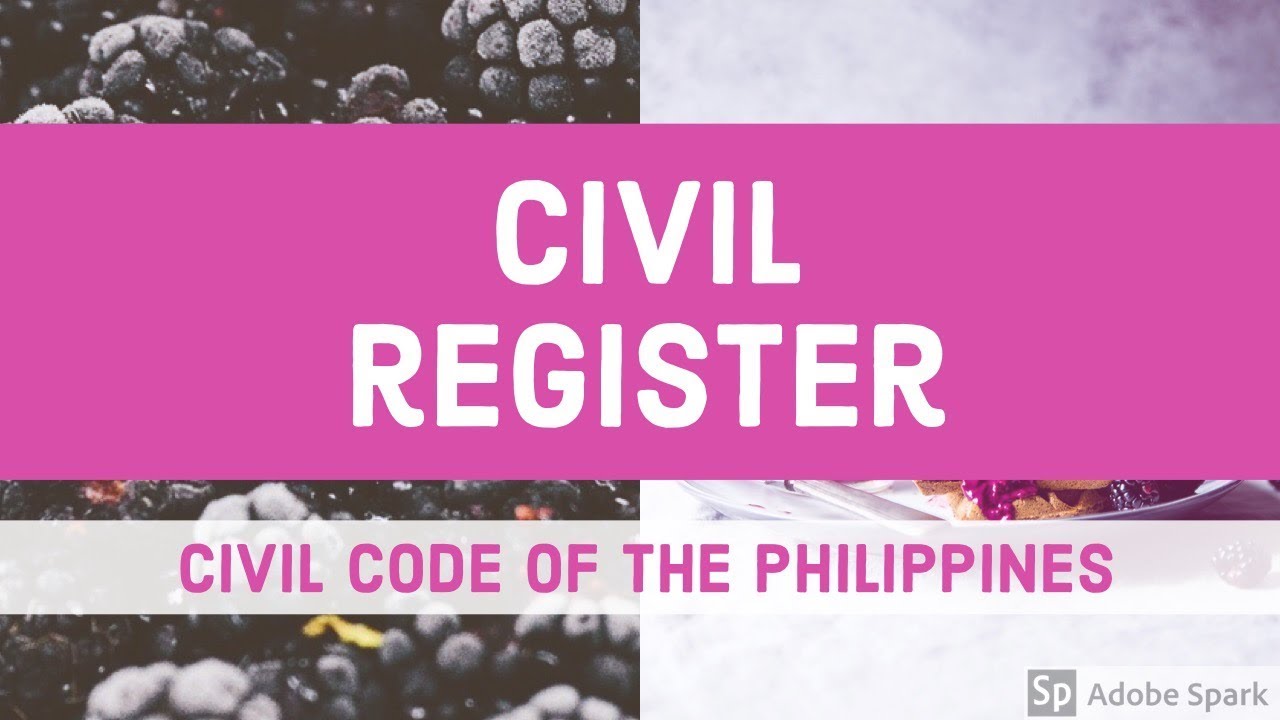 CIVIL REGISTER - Book I - Article 407 to 413 CIVIL CODE Audio Codal