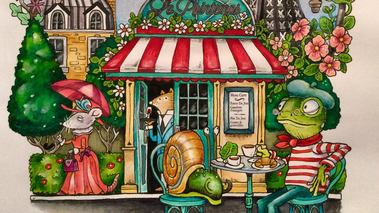 Coloring in Around the World Coloring Book by RJ Hampson