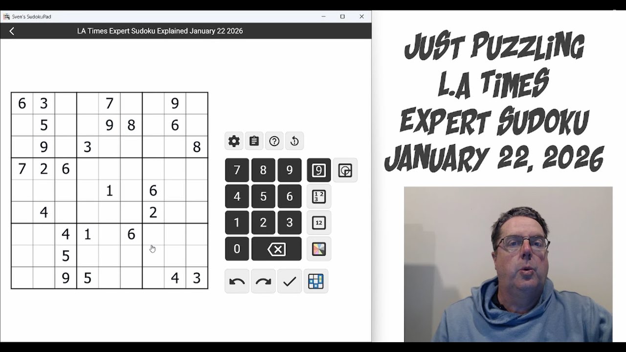LA Times Expert Sudoku January 22 2026