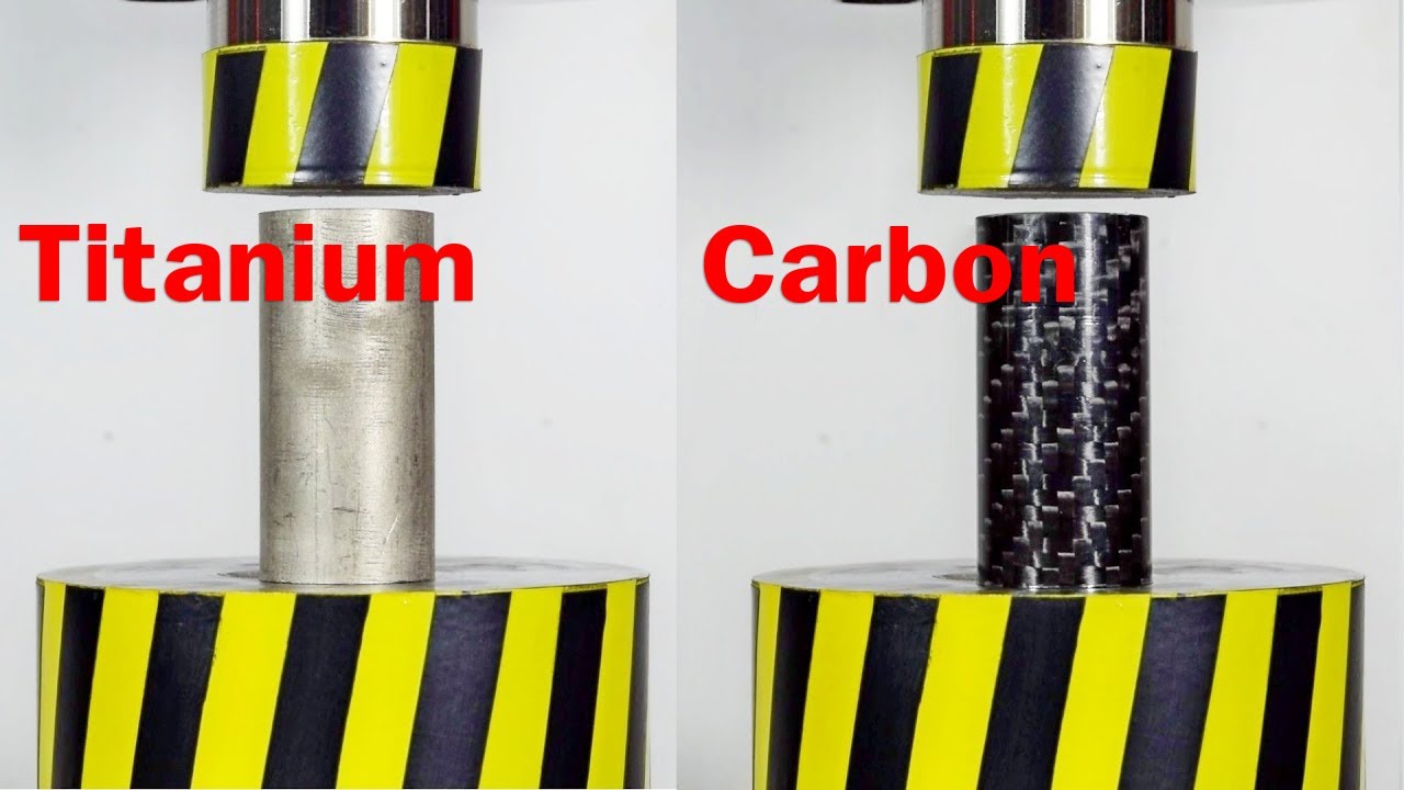 HYDRAULIC PRESS VS TITANIUM AND CARBON