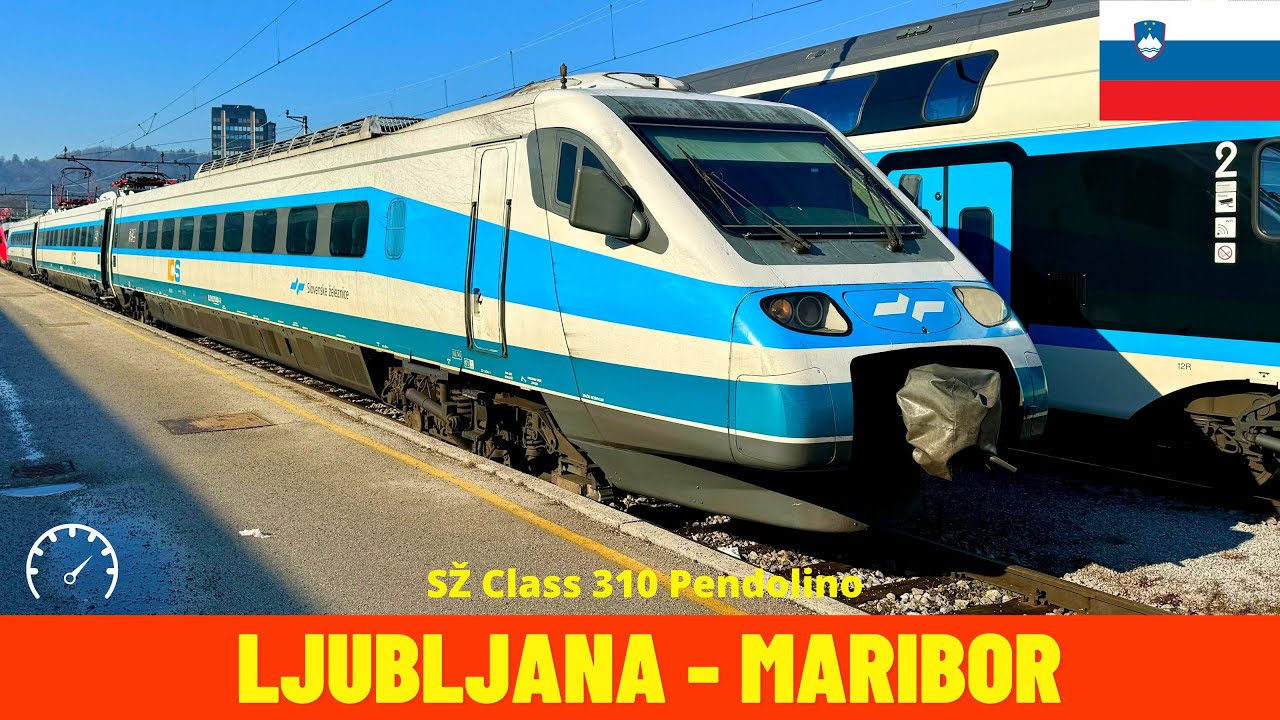 Cab Ride Ljubljana - Maribor (ICS Pendolino-Slovenian Railways, Slovenia) train driver's view in 4K
