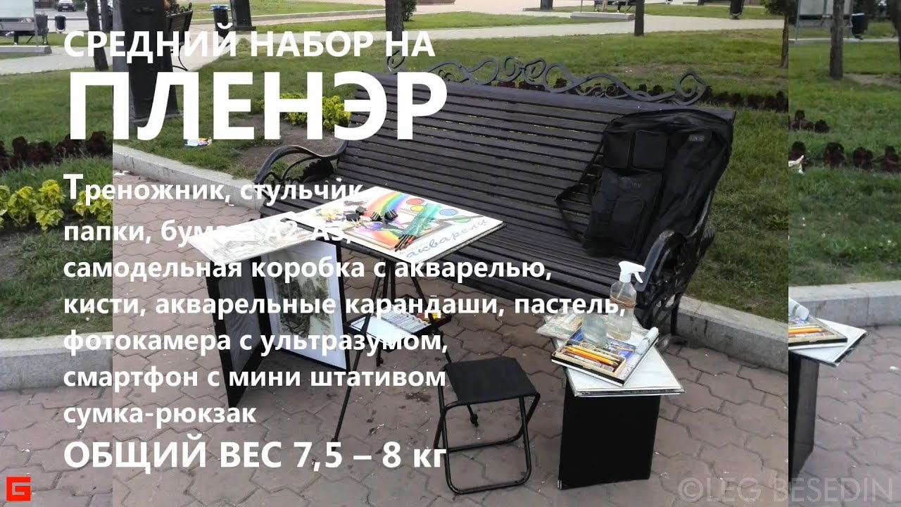 Акварельный пленэр. Набор материалов и инструментов