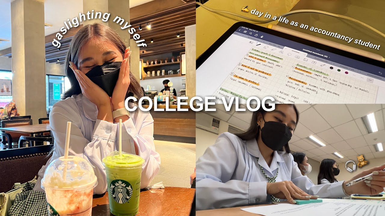 COLLEGE VLOG • self study, campus life, hectic night sched | Denise Julia