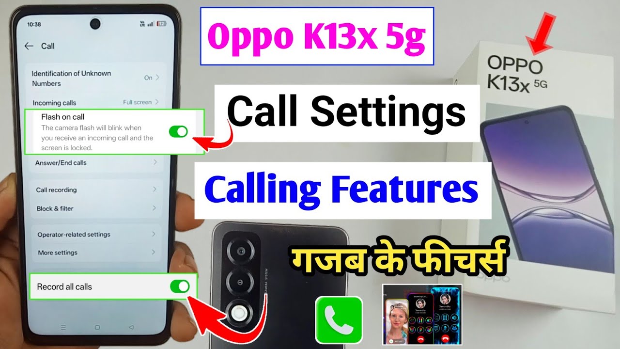 oppo k13x 5g call settings / oppo k13x calling features / oppo k13x smart call setting
