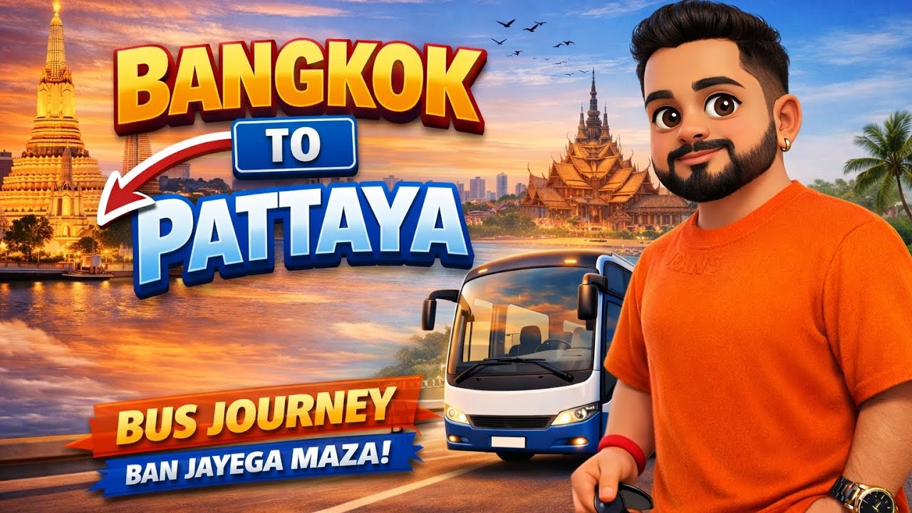 Bangkok to Pattaya Bus Journey 🚌 | Thailand Trip🇹🇭 vlog - 7 #trending #travel #viral #trip #pattaya 