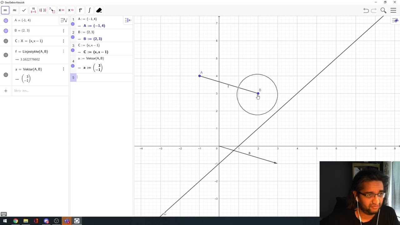 Vektorer p&aring; Geogebra