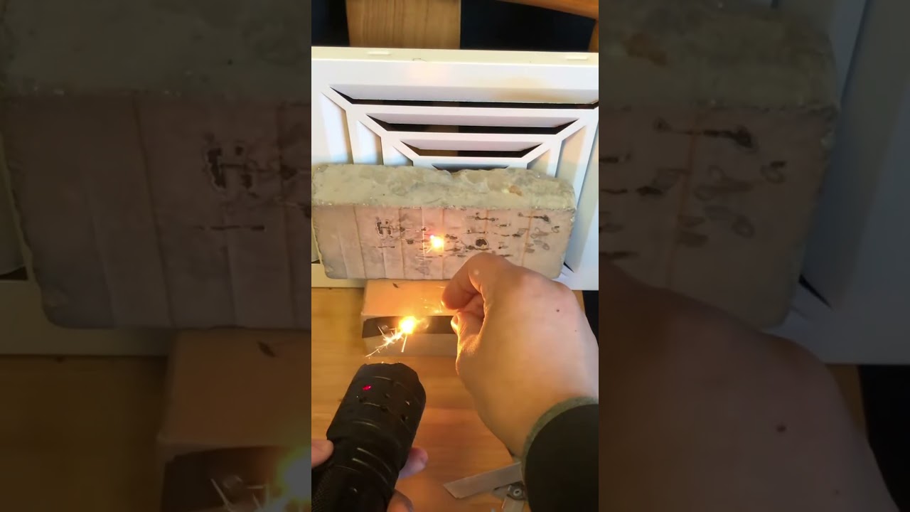 High power laser cannon Invisible laser for cutting and burning #laser #laserburning #lasercutting