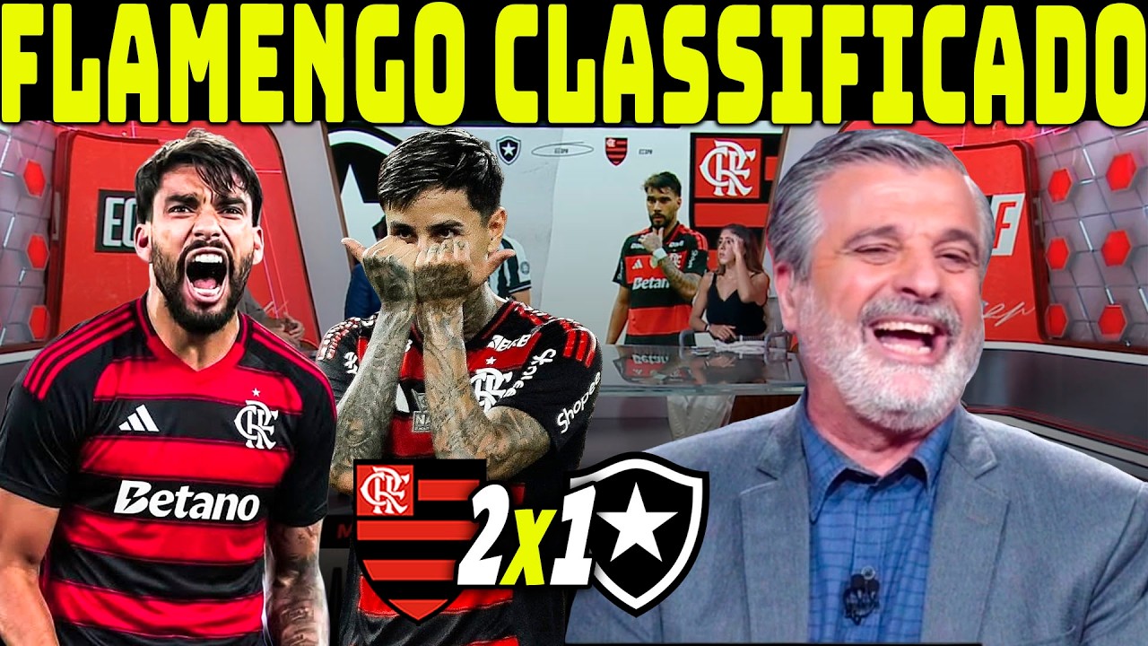 FLAMENGO ESTÁ CLASSIFICADO! VITÓRIA IMPORTANTE! PÓS JOGO FLAMENGO 2 X 1 BOTAFOGO!