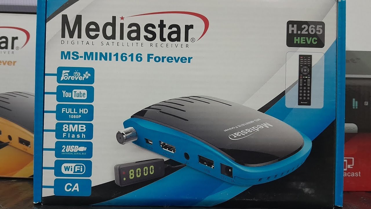 Mediastar MS-1616 Forever l HEVC Digital Satellite Receiver l Review Unboxing l English