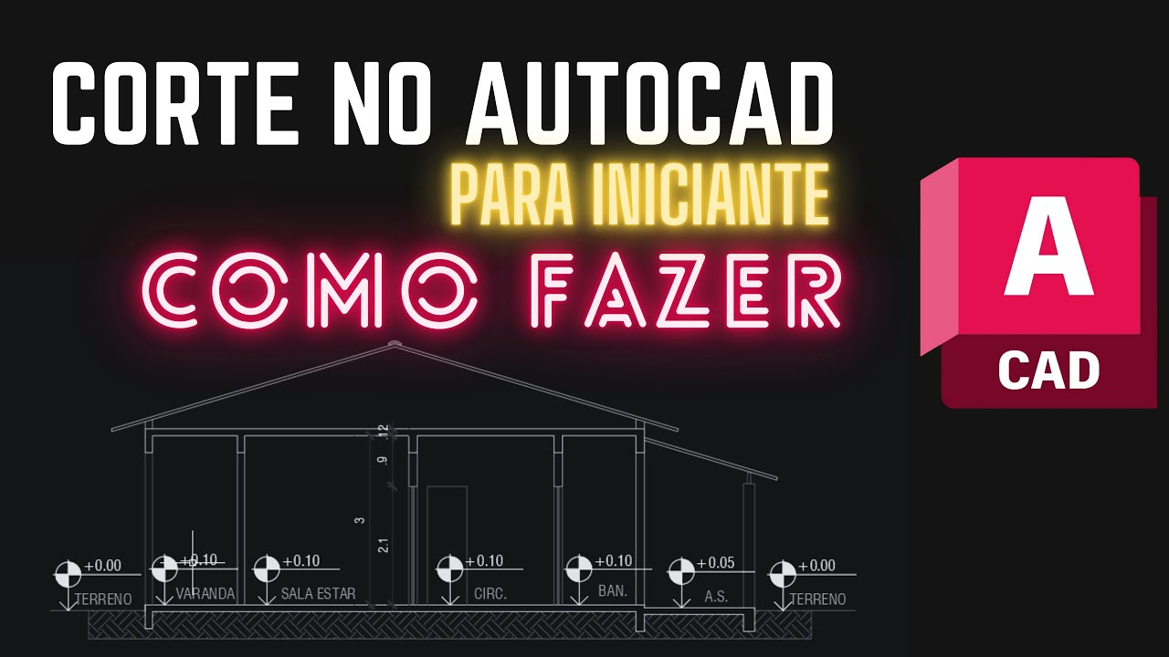 Como desenhar CORTE no Autocad (passo a passo para iniciantes)