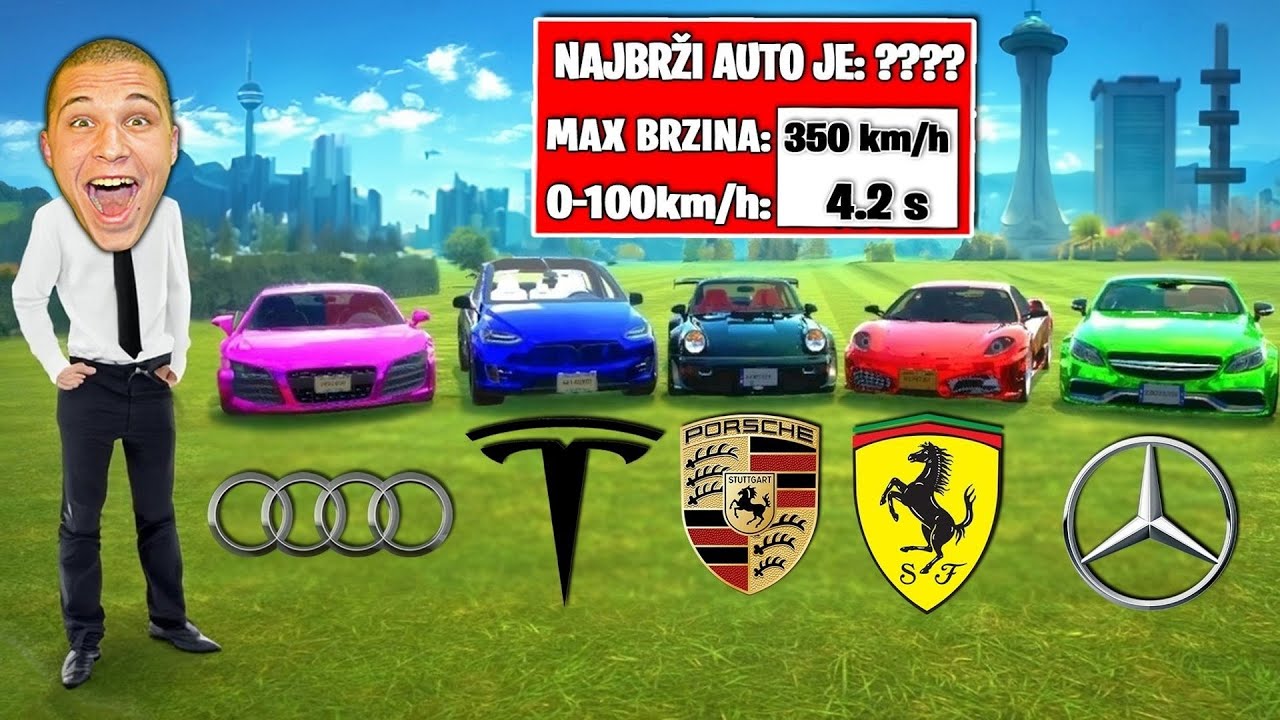 TESTIRAM KOJI AUTO JE NAJBRŽI! ep.8 (nikada ne bi pogodili) :O