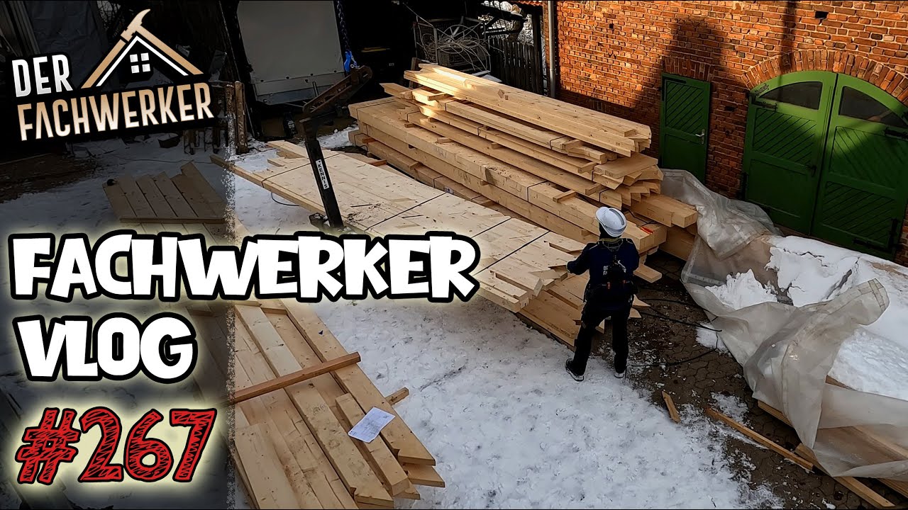 Fachwerker VLog #267 - Sparren-Mikado mit Exoskelett + Baukran