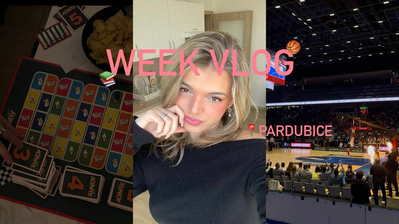 WEEK VLOG - studentský život, basketbal, ples🏀🩷