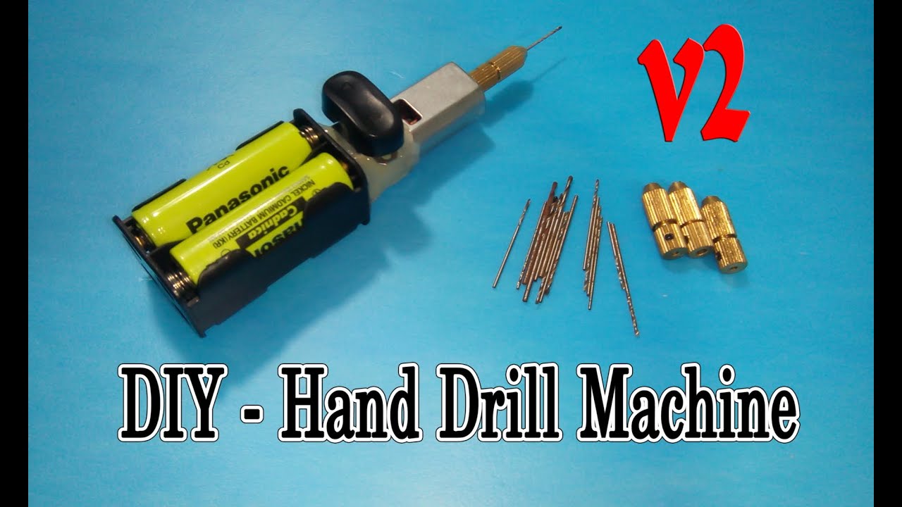 How to make Hand Drill Machine mini very simple - V2