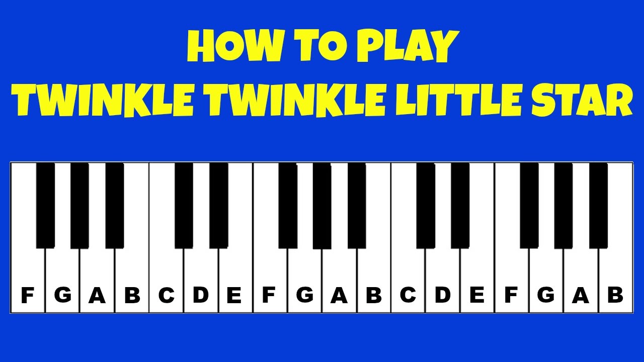 How to Play Twinkle Twinkle Little Star - Mega Easy Super Slow Piano Tutorial with letters