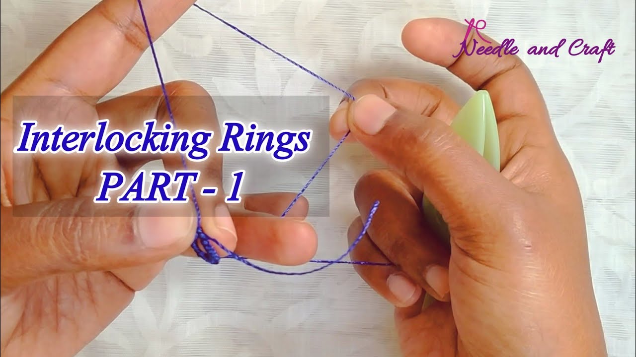 New shuttle tatting video | How to make Interlocking rings in shuttle tatting | Easy to do part 1