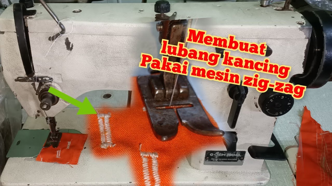 membuat lubang kancing menggunakan mesin zig-zag