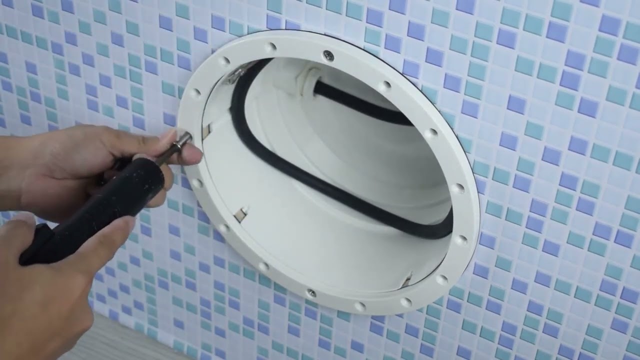 Pool light fixture installation