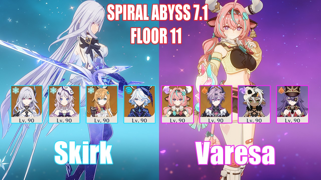 C0 Skirk Freeze & C Varesa Overload | NEW Spiral Abyss 7.1 | Genshin Impact