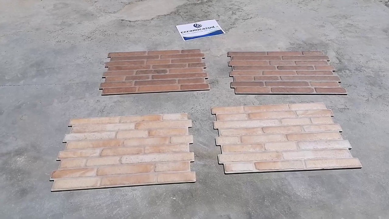 www.ceramicasud.it Rivestimento per muri effetto mattoncino rosso cortina