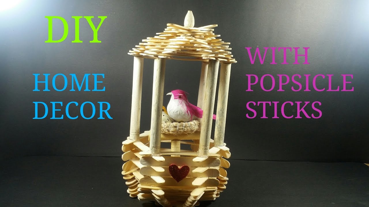 DIY# HOME DECOR WITH POPSICLE STICKS/ HOW TO MAKE/ CREATIVITY WITH ME/CWM# 11