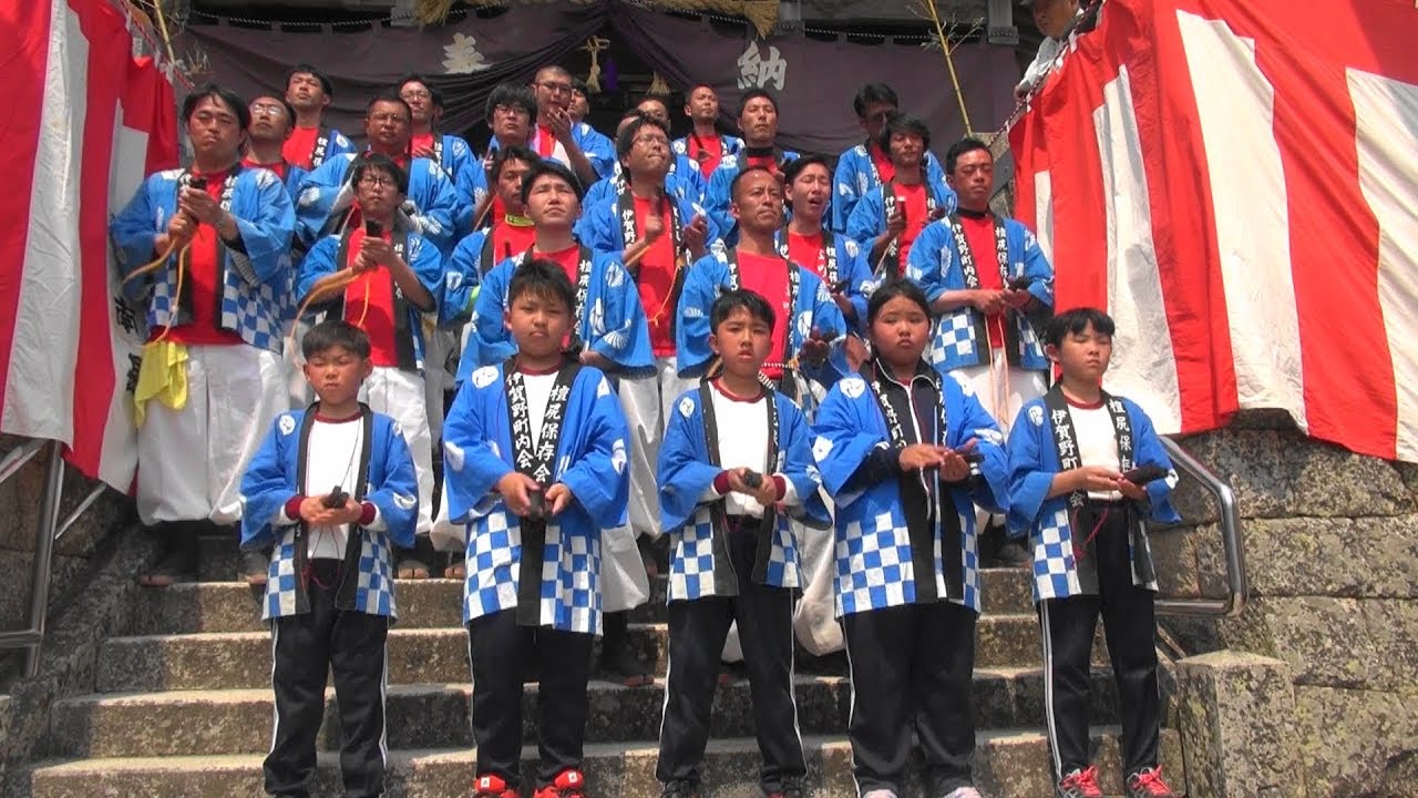 平成最後の祭り4月21日阿万亀岡八幡宮例大祭伊賀野だんじり唄「孫市」奉納