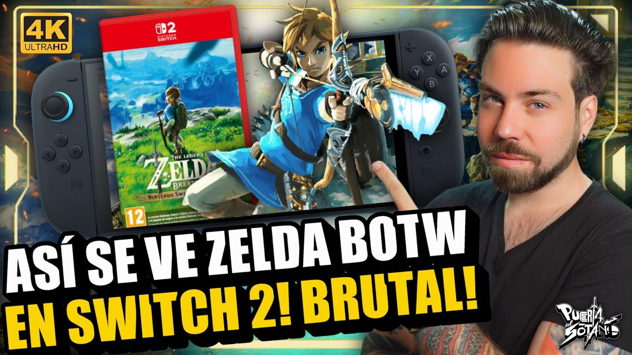 🔥Así de BESTIAL se ve ZELDA BREATH OF THE WILD en NINTENDO SWITCH 2! 4K 60fps! ALUCINANTE!