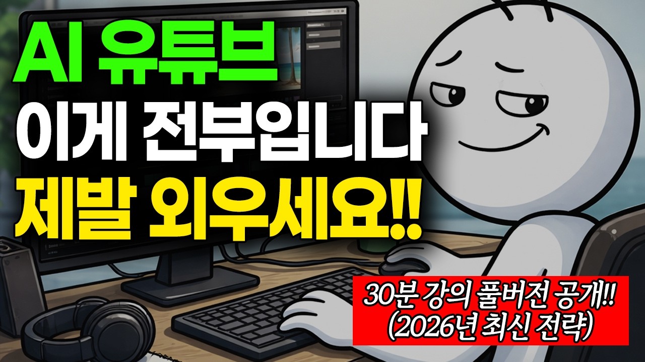 AI유튜브 하는 방법 A to Z (왕초보를 위한 2026년 최신 전략)