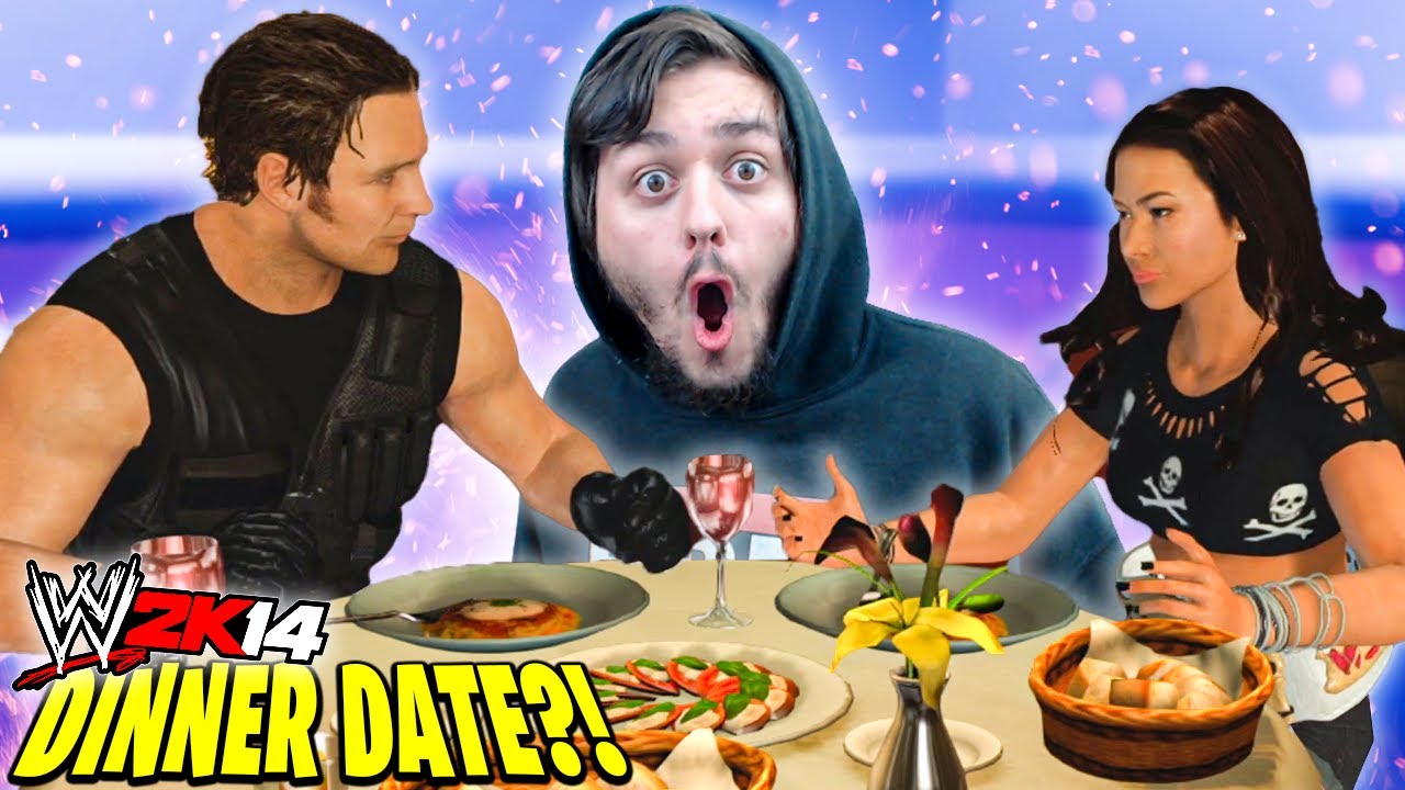 I Took AJ Lee OUT ON A DATE in WWE 2K14 Universe Mode!